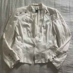 White House Black Market White Blazer Tailored Lapel
